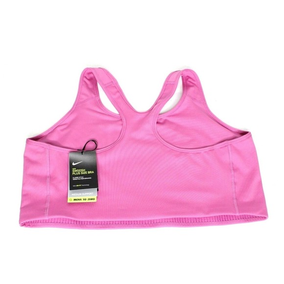 Nike Swoosh Plus Size Bra Women's Medium Support Pink Size 2X DB4687-665 NWT - Picture 3 of 7